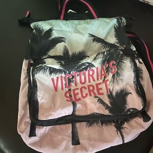 Victoria's Secret Tropical Backpack - Pink and Black